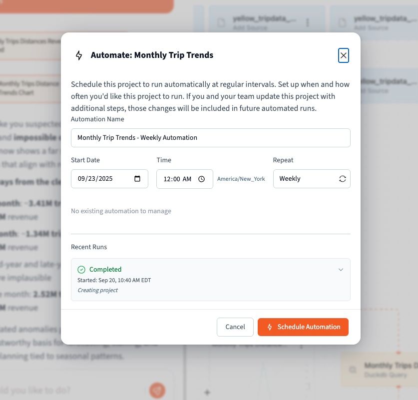 Automation Modal