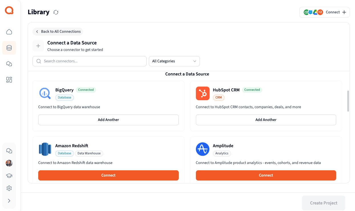Verbindung von HubSpot-, Amplitude- und Stripe-Daten in Querri