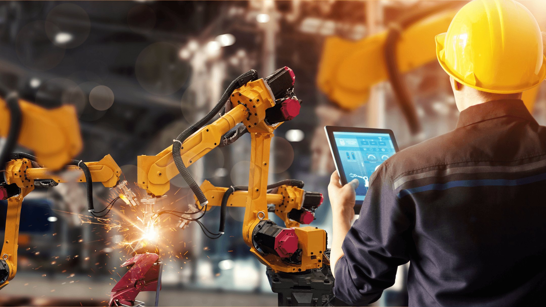 Manufacturing facility with industrial equipment and production lines